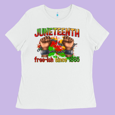 Ladies Tee juneteenth free ish since 1865