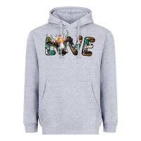 Heather Grey love with holstein cow Heavyweight Hoodie - BarkalooDesign