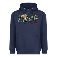 Navy love with holstein cow Heavyweight Hoodie - BarkalooDesign