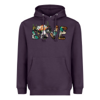 Plum love with holstein cow Heavyweight Hoodie - BarkalooDesign