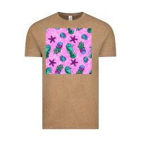 Vintage Coffee summer ocean seamless pattern Vintage Tee - BundleAndBundleShop
