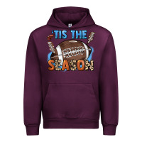 Mauve Wine Tis the season lightning bolt Urban Hoodie - HowdyJamesFarm