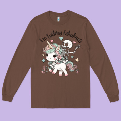 I'm Fucking Fabulous Long Sleeve Tee Designed By Maliassmallbusiness