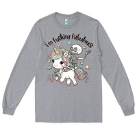 Heather Grey i'm fucking fabulous Long Sleeve Tee - MaliasSmallBusiness