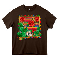 Chocolate Brown new mexico map Heavy Core Tee - Zillion Design Studio