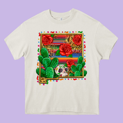 New Mexico Map Heavy Core Tee Designed By Zillion Design Studio