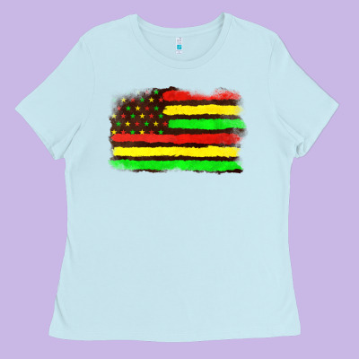 Ladies Tee juneteenth flag