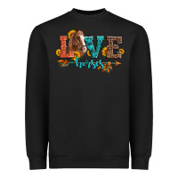 Black love horses  leather turquoise leopard Heavyweight Sweatshirt - Artiststas