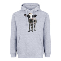 Heather Grey holstein cow Heavyweight Hoodie - BarkalooDesign