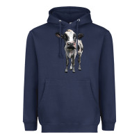 Navy holstein cow Heavyweight Hoodie - BarkalooDesign