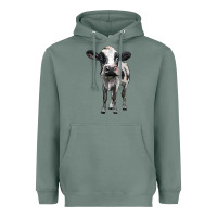 Sage holstein cow Heavyweight Hoodie - BarkalooDesign