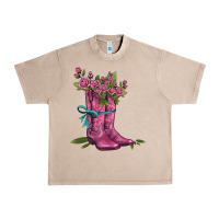 French Oak valentines day western boots and roses Urban Heavy Tee - AdoDesignShop