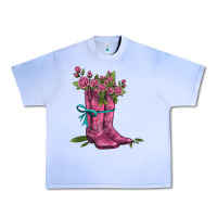 Grape Ice valentines day western boots and roses Urban Heavy Tee - AdoDesignShop