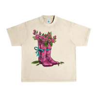 Sandshell valentines day western boots and roses Urban Heavy Tee - AdoDesignShop