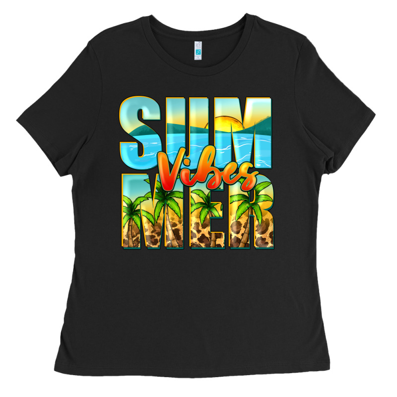 Summer Vibes Ladies Tee by Zillion Design Studio | Teevron