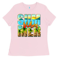 Bubblegum Pink summer vibes Ladies Tee - Zillion Design Studio