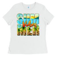 White summer vibes Ladies Tee - Zillion Design Studio