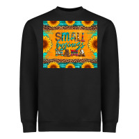 Black small business mama leopard turquoise aztec serape cowhide sunflowers Heavyweight Sweatshirt - Artiststas