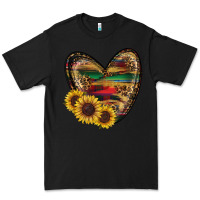 Black western sunflowers heart Premium Tee - RanaPortraitStore