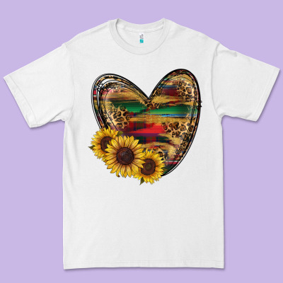 Western Sunflowers Heart Premium Tee Designed By Ranaportraitstore