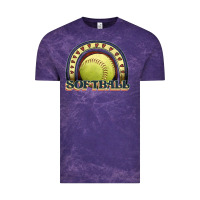 Cloud Purple softball rainbow Vintage Tee - JahusDesignShop