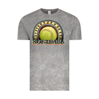 Cloud Rock softball rainbow Vintage Tee - JahusDesignShop