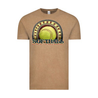Vintage Coffee softball rainbow Vintage Tee - JahusDesignShop