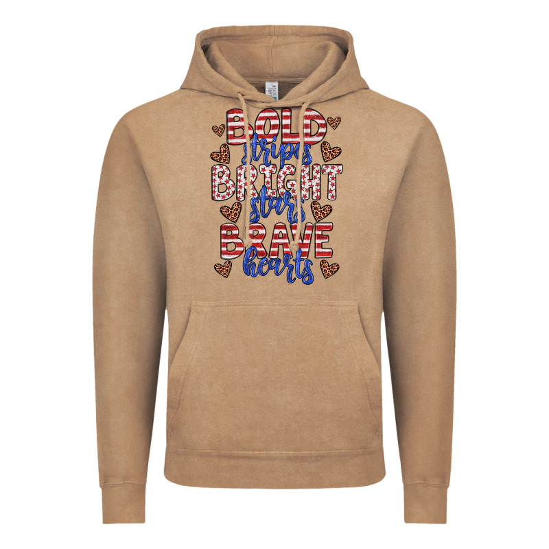 Bold Stripes Bright Stars Brave Hearts Vintage Hoodie by JahusDesignShop | Teevron