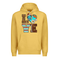 Antique Gold American Football love and helmet Premium Hoodie - NancyCooperArtShop