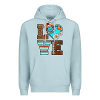 Blue Mist American Football love and helmet Premium Hoodie - NancyCooperArtShop