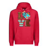 Cardinal American Football love and helmet Premium Hoodie - NancyCooperArtShop