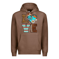 Chestnut American Football love and helmet Premium Hoodie - NancyCooperArtShop