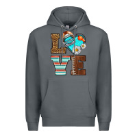 Rock American Football love and helmet Premium Hoodie - NancyCooperArtShop