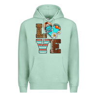 Seafoam American Football love and helmet Premium Hoodie - NancyCooperArtShop