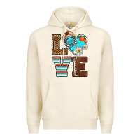 Tofu American Football love and helmet Premium Hoodie - NancyCooperArtShop