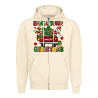 Sandshell Christmas Santa and reindeer truck Zipper Hoodie - MaliasSmallBusiness