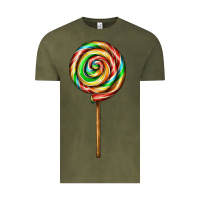 Vintage Olive rainbow lollipop Vintage Tee - AdoDesignShop
