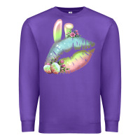 Purple Eared Paster Color Easter Lips Premium Sweatshirt - Bettercallsaul