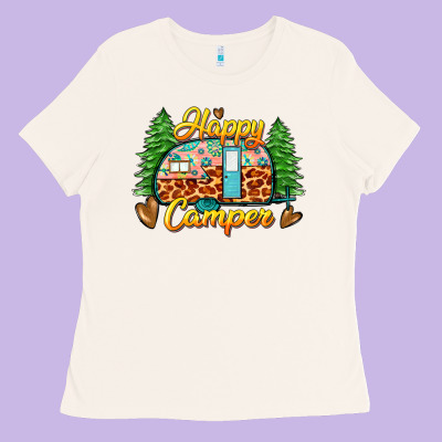 Happy Camper Ladies Tee Designed By Zillion Design Studio