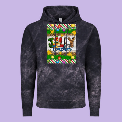 Christmas Jolly Teacher Vintage Hoodie Designed By Artiststas