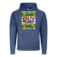 Vintage Denim Christmas jolly teacher Vintage Hoodie - Artiststas