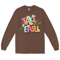 Chestnut take it easy Long Sleeve Tee - MaliasSmallBusiness