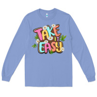 Colony Blue take it easy Long Sleeve Tee - MaliasSmallBusiness