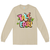 Mushroom take it easy Long Sleeve Tee - MaliasSmallBusiness