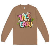 Toasted Coconut take it easy Long Sleeve Tee - MaliasSmallBusiness