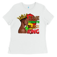 White juneteenth black king Ladies Tee - texasbilliewilder