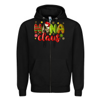 Black nana claus Zipper Hoodie - MaliasSmallBusiness