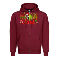 Burgundy nana claus Zipper Hoodie - MaliasSmallBusiness