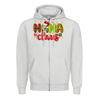 Dove Grey nana claus Zipper Hoodie - MaliasSmallBusiness