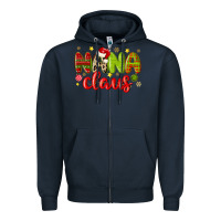 Navy nana claus Zipper Hoodie - MaliasSmallBusiness